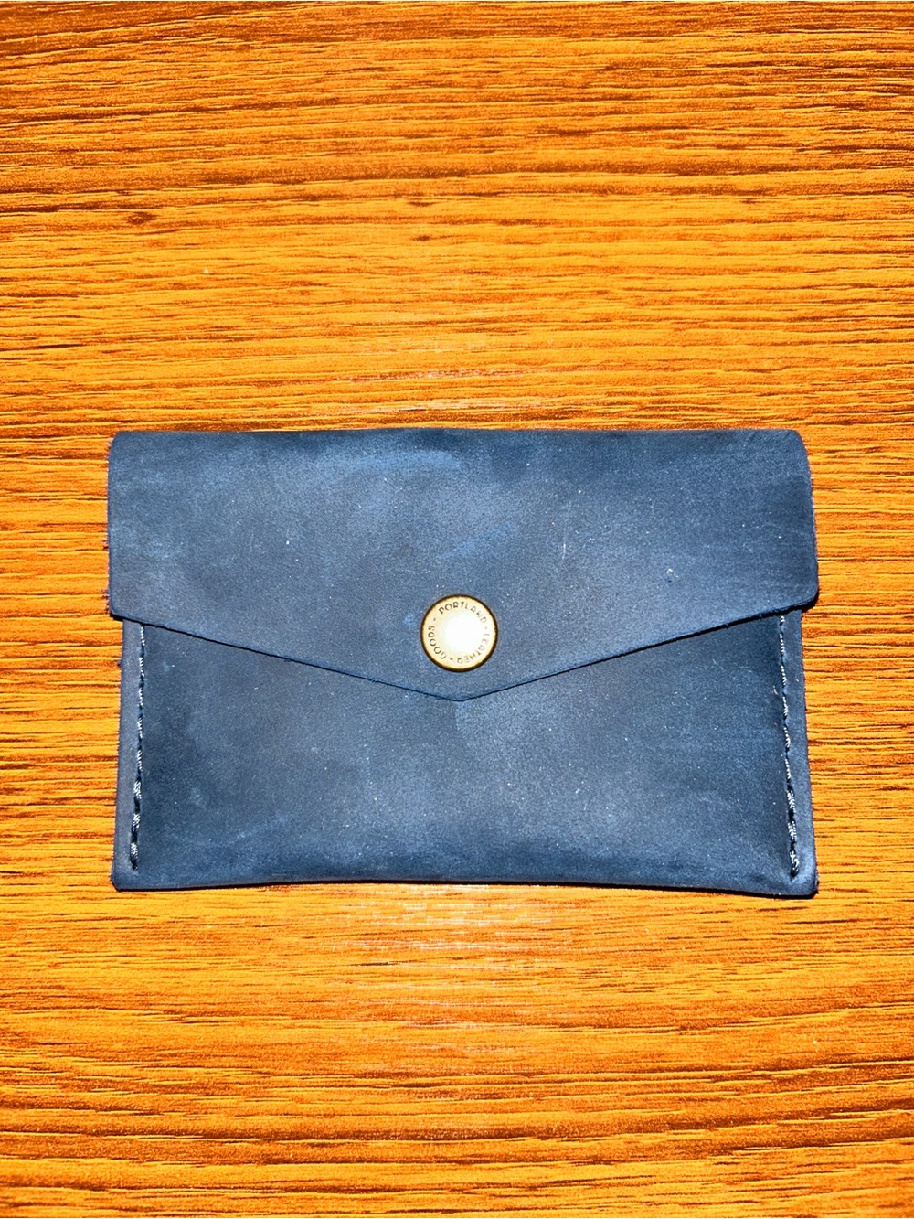 Portland Leather Goods (PLG) Mini Envelope Wallet in Deep Water
